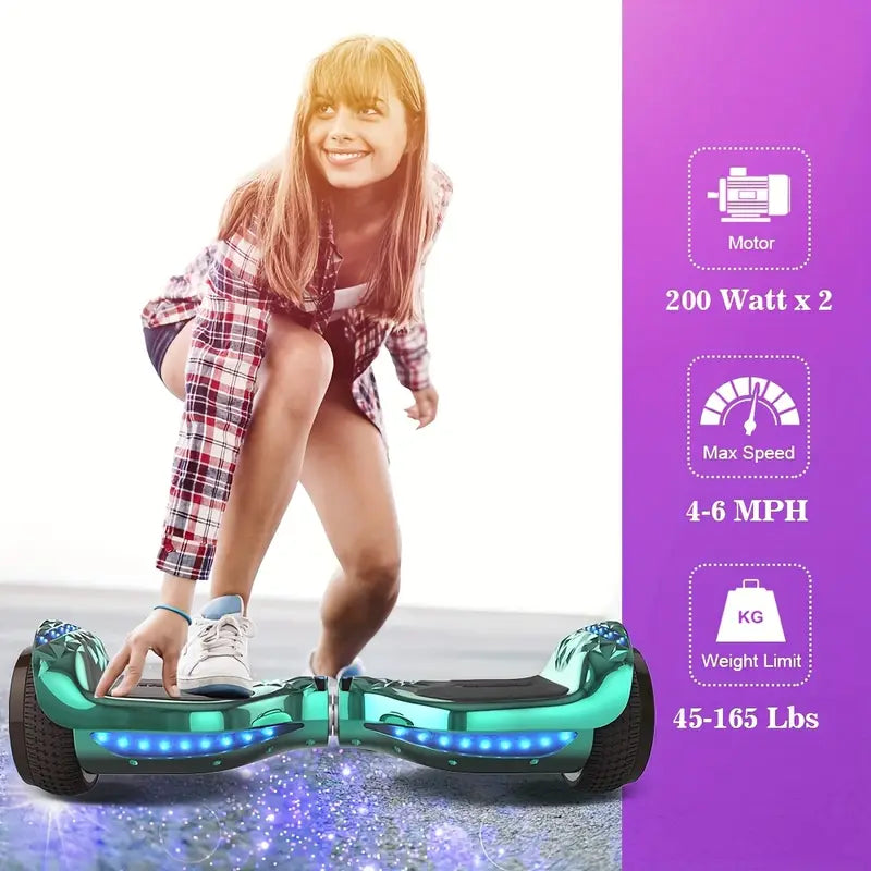 6.5'' Self-Balancing Hoverboard with LED Lights – Electric Scooter