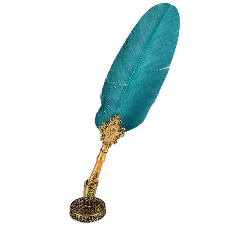 Vintage Fountain Dip Pen Set with 5 Nibs – Classic Writing Gift Box