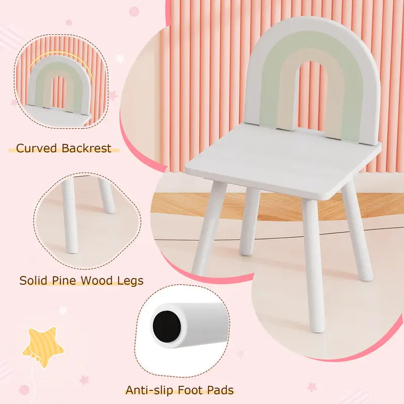 Kids Vanity Set with Cloud Mirror & Storage – Princess Makeup Table (Ages 3–7)