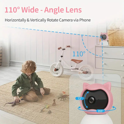 4MP WiFi Baby Monitor Camera Set – Sleep Tracking, Cry Detection & Two-Way Audio