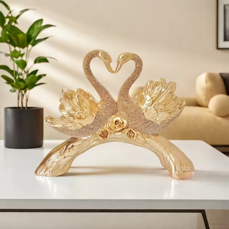 "Modern Abstract Swan Statue – Elegant Desktop Decor & Collectible Gift