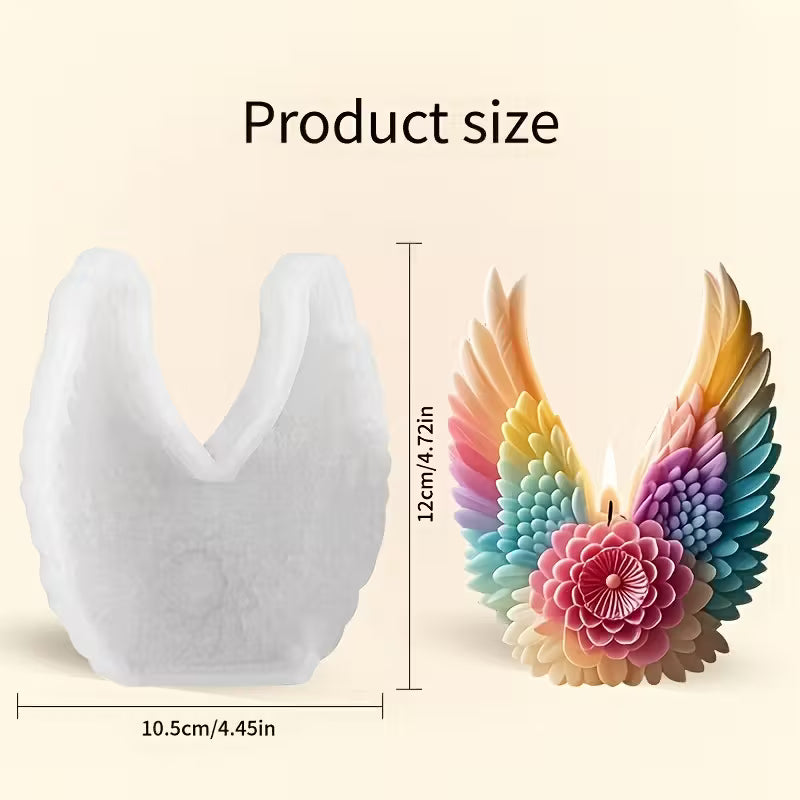 Floral Feather Candle Mold – Silicone Crafting Tool for Romantic Resin Art