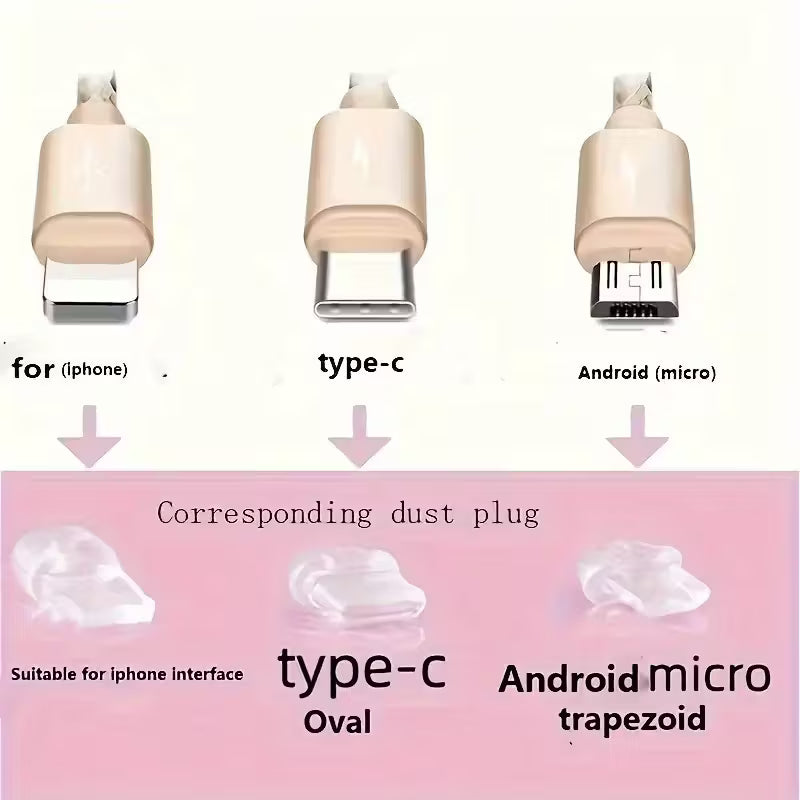 Silicone Rose Dust Plug – Fits iPhone, Type-C & Android Ports