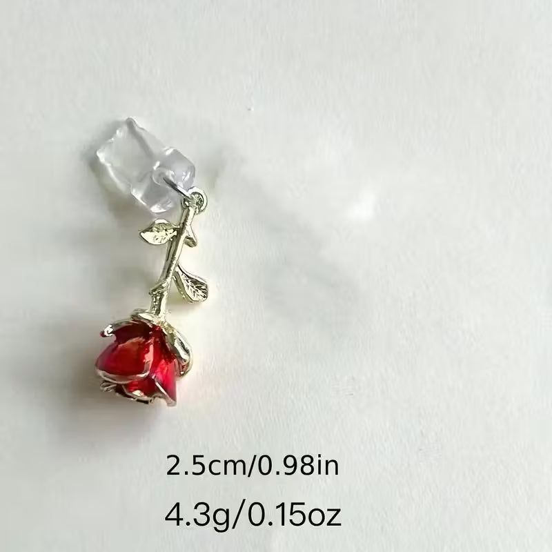 Silicone Rose Dust Plug – Fits iPhone, Type-C & Android Ports