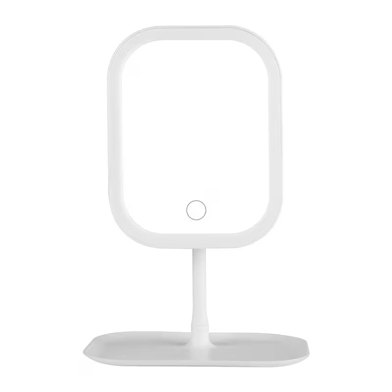 LED Makeup Mirror with 3 Lighting Modes – Rechargeable Foldable Vanity Mirror for Travel