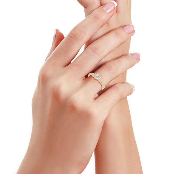 Silver Dual Hearts Ring – 18K Gold & Rose Gold Plated