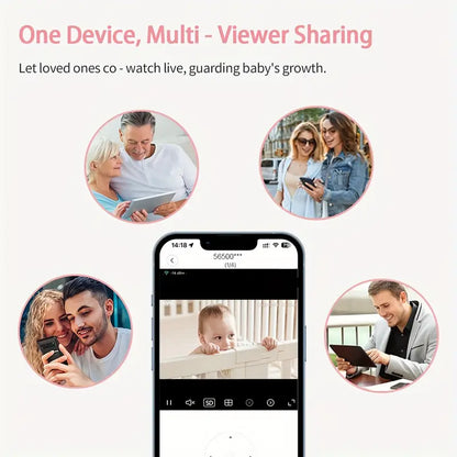 4MP WiFi Baby Monitor Camera Set – Sleep Tracking, Cry Detection & Two-Way Audio