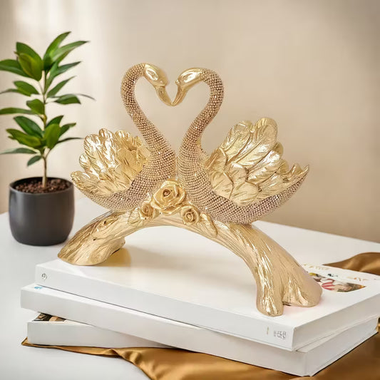 "Modern Abstract Swan Statue – Elegant Desktop Decor & Collectible Gift