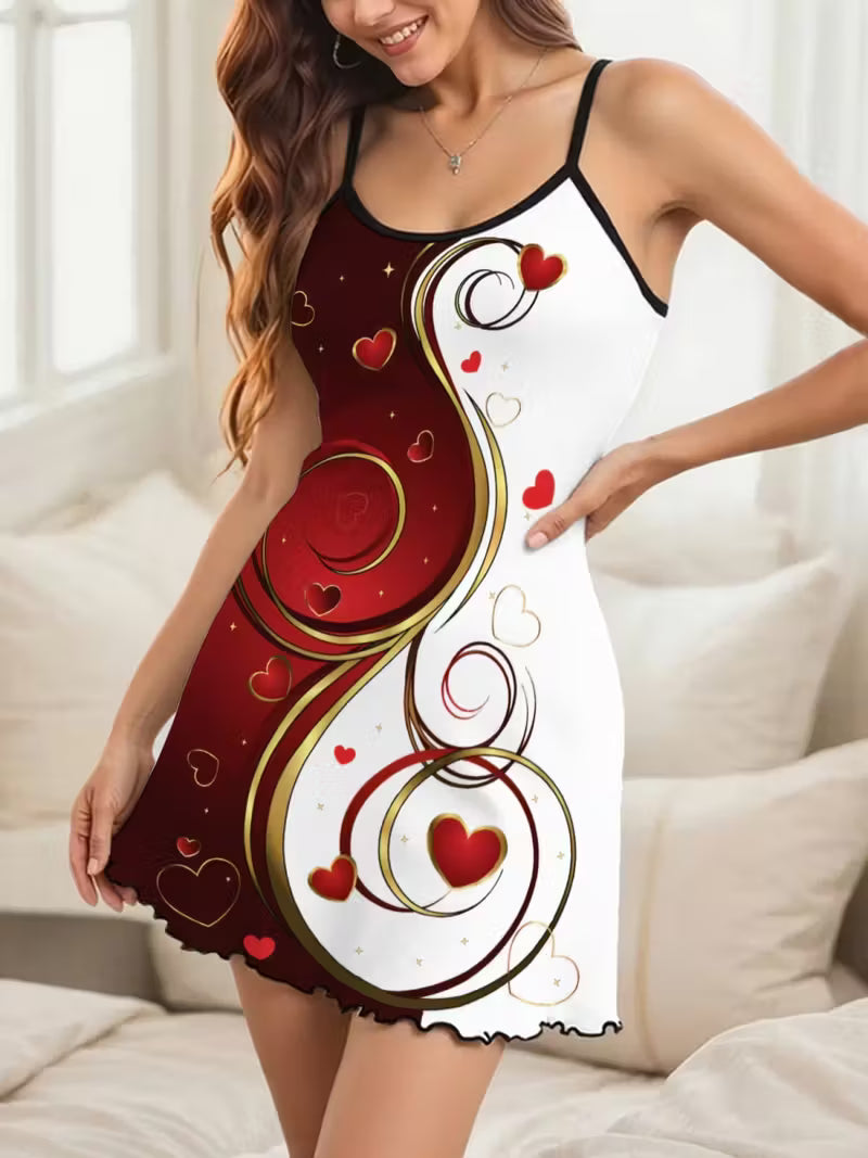 Couple Pajama Set – Men’s Shirt & Shorts + Women’s Camisole Nightdress, Soft & Breathable Fabric