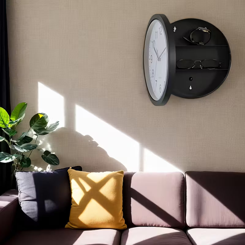 Silent Wall Clock Safe – Hidden Combination Lock Storage for Cash & Valuables