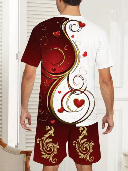 Couple Pajama Set – Men’s Shirt & Shorts + Women’s Camisole Nightdress, Soft & Breathable Fabric