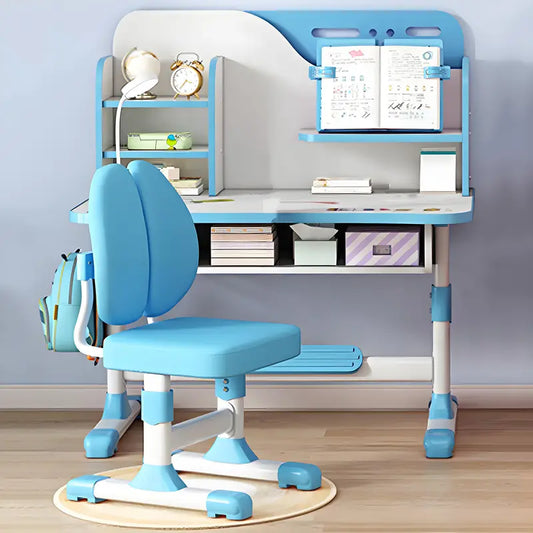 Adjustable Kids Study Desk & Chair Set – Blue Astronaut Theme
