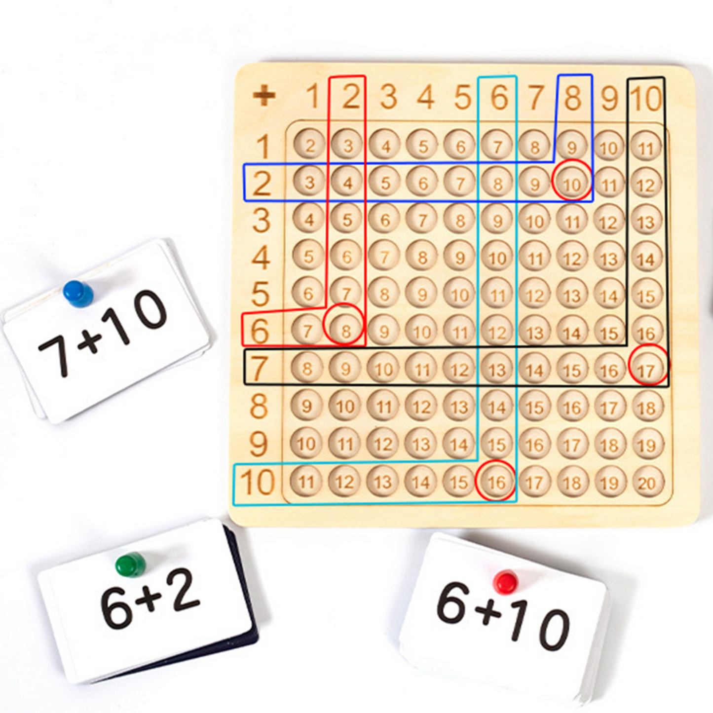 Wooden multiplication & maths board